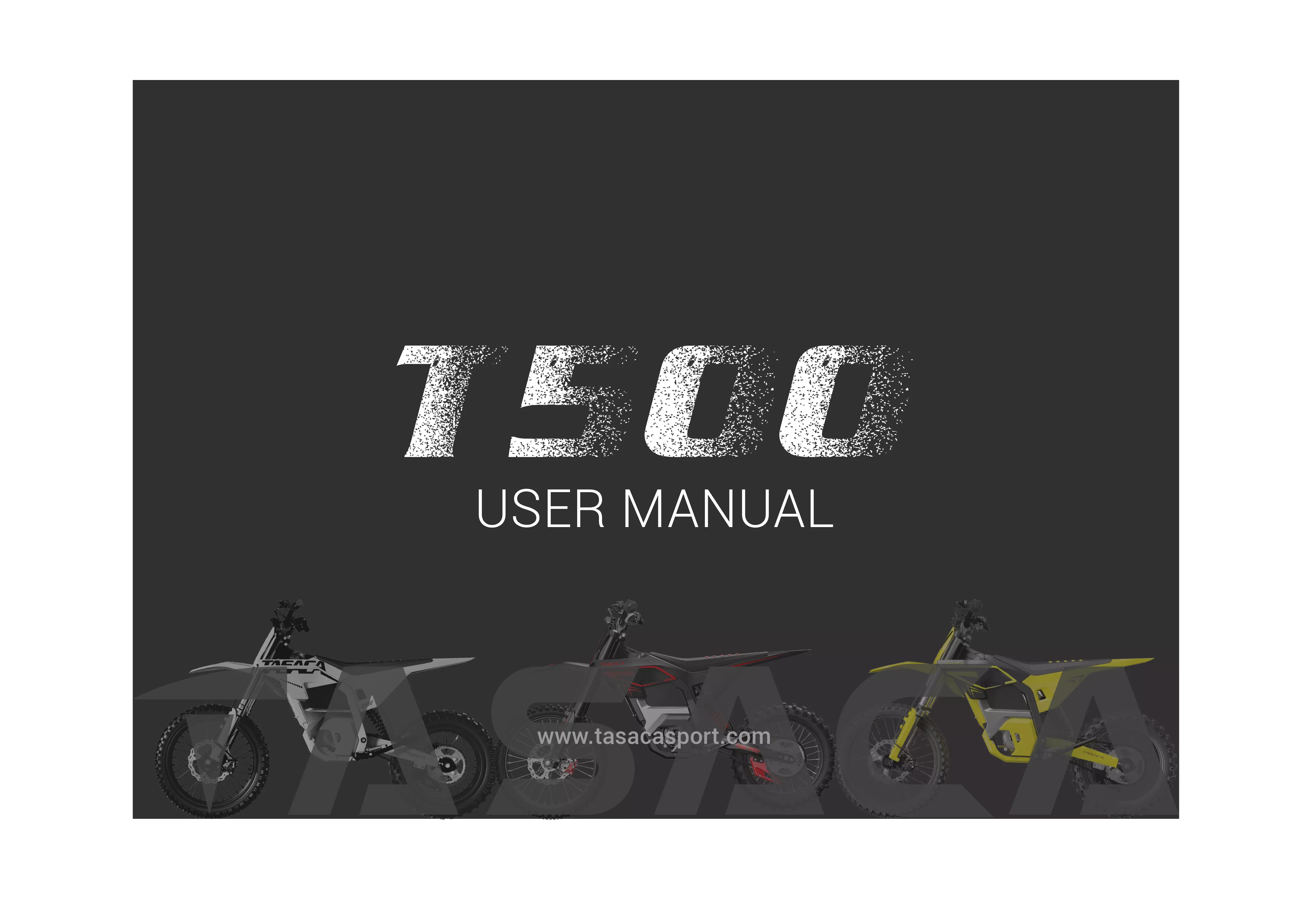 Tasaca Electric Dirt Bike T500 Series User Manual